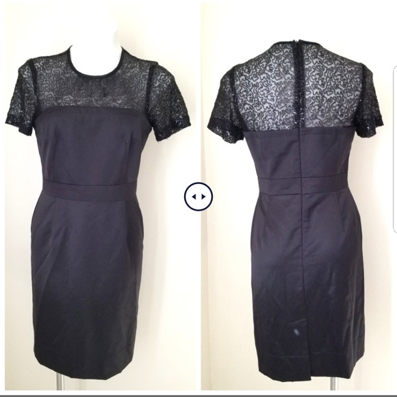 Trina Turk Black Sequin Cocktail Dress - Size 8 - Picture 7 of 8